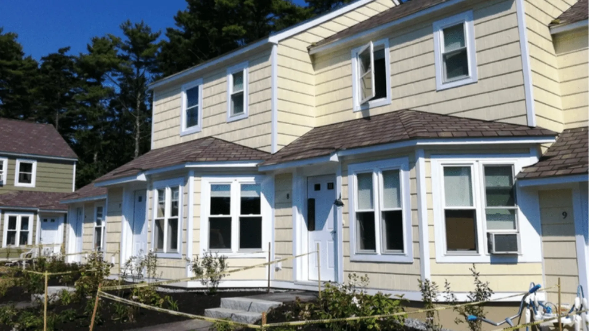 exterior of a townhome