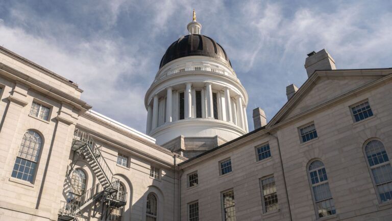 exterior of the statehouse.