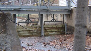 the repaired dam