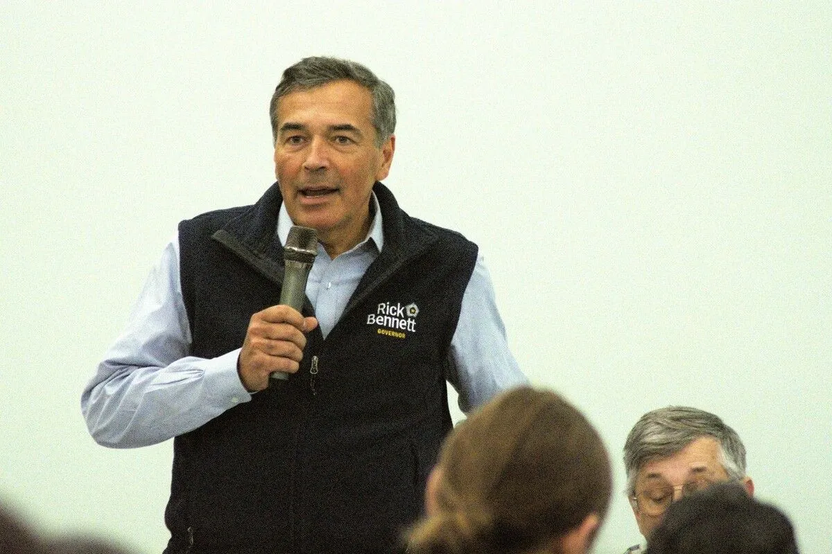 Rick Bennett speaks during a forum.