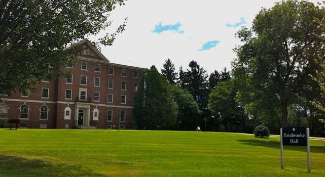 Exterior of Estabrooke Hall on the University of Maine campus in Orono