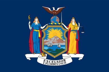 The seal of the State of New York's flag.