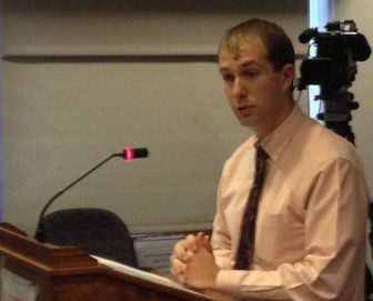 Michael Cianchette, delivering testimony on behalf of Gov. LePage