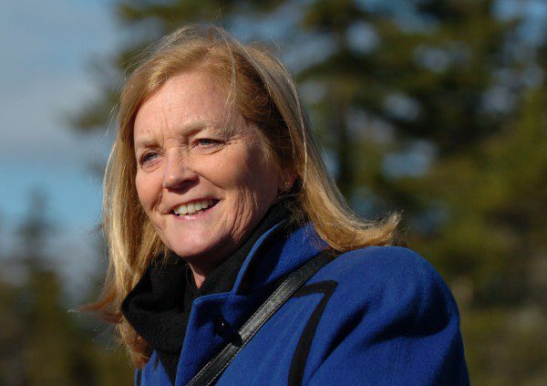 U.S. Rep. Chellie Pingree smiles as she pauses in speaking at an event