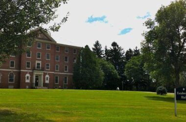 Exterior of Estabrooke Hall on the University of Maine campus in Orono