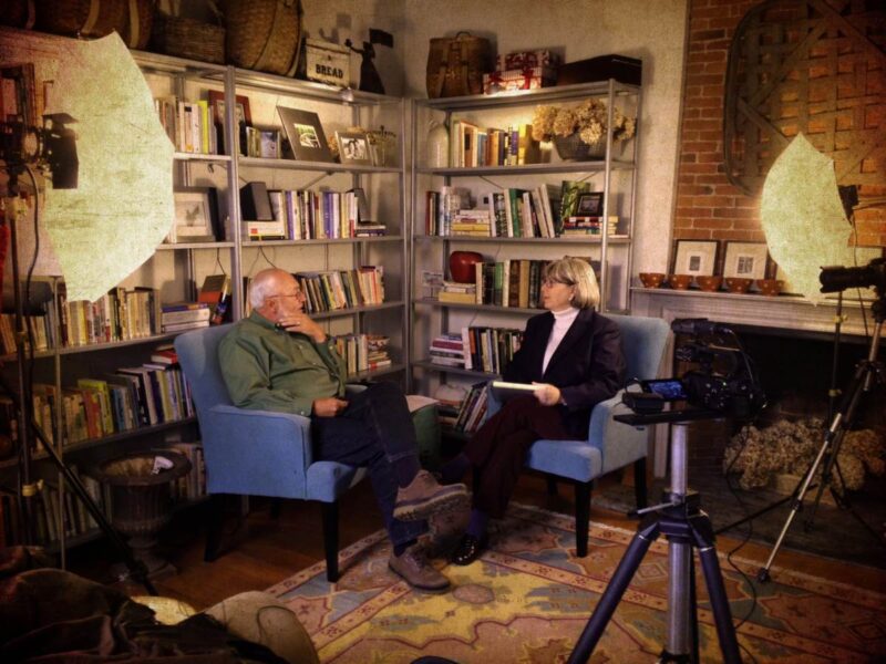 John Christie being interviewed by Naomi Schalit