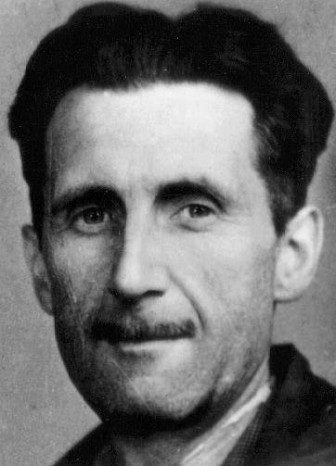 George Orwell, in his press card portrait, 1943