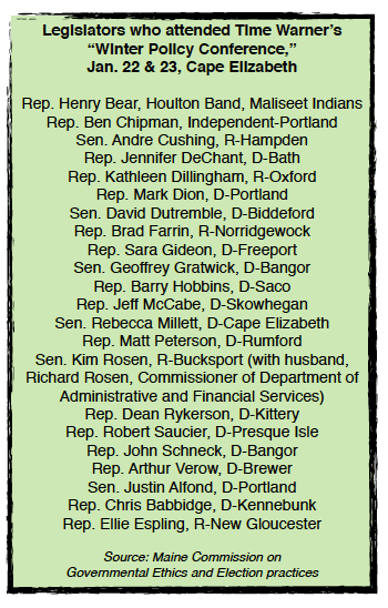 List of legislators who attended Time Warner's conference List of legislators who attended Time Warner's conference
