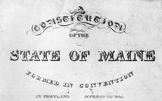 the front page of the state of maine constitution