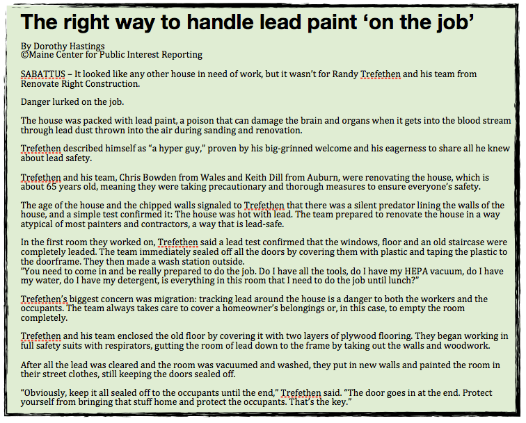 Image of news story "The right way to handle lead paint on the job"
