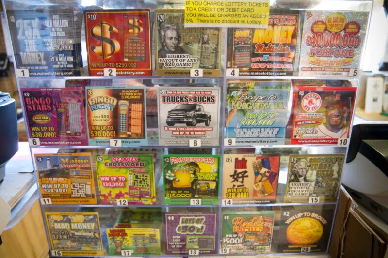 store display of lottery tickets