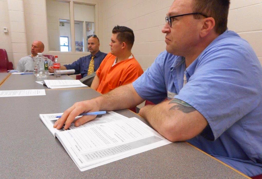 Maine State Prison inmates during a class 