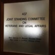 the door to the room for the joint standing committee on veterans and legal affairs