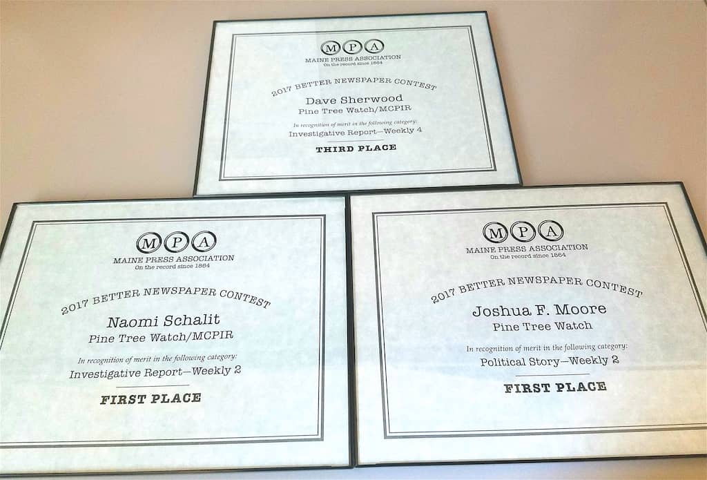 Three Maine Press Association awards won by the newsroom