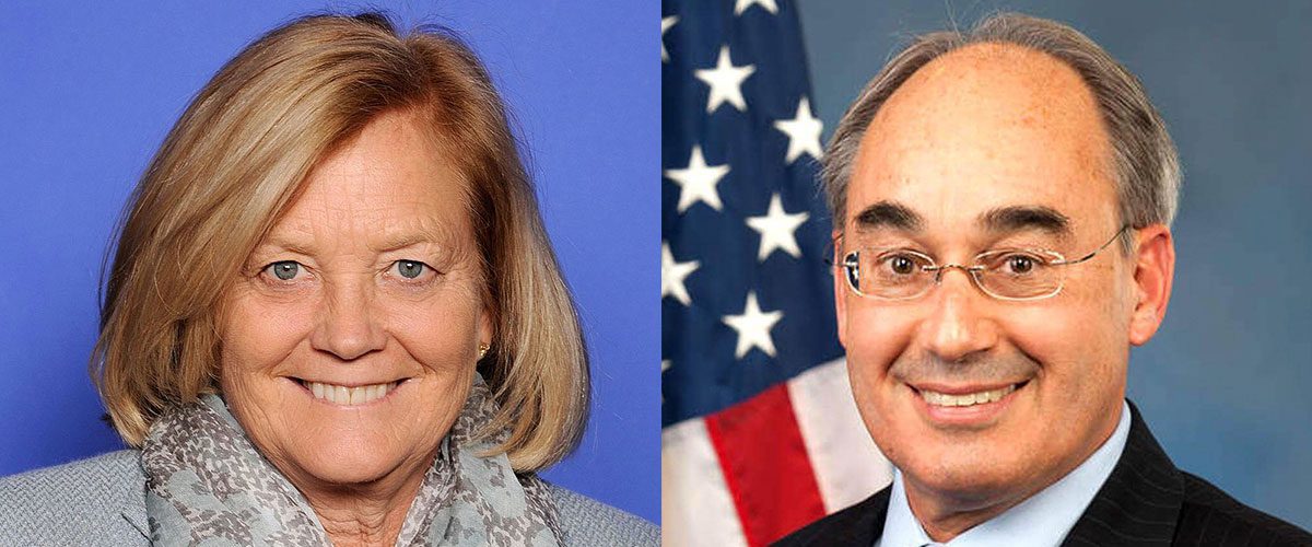 Composite photo of Chellie Pingree and Bruce Poliquin.