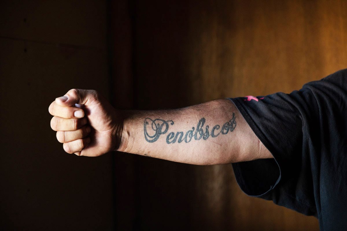Jon Loring, a father of six and former meth lab operator, is proud of his heritage as a member of Penobscot Nation and his progress to recovery. Photo by Greta Rybus.