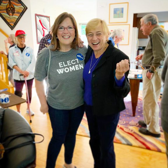 Emily Cain and Janet Mills