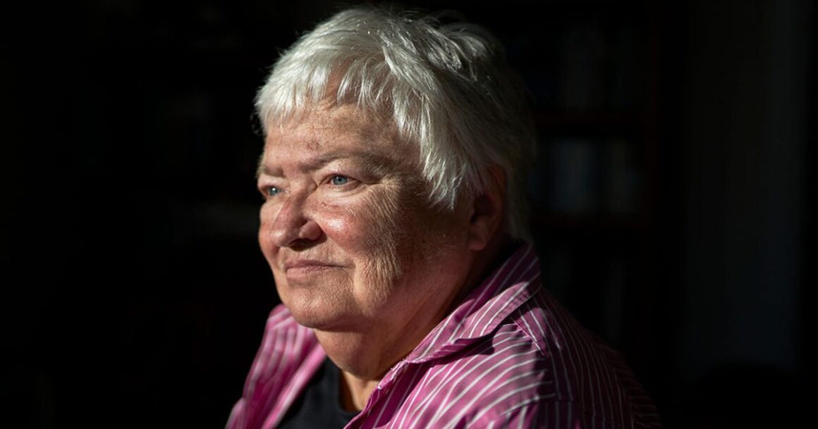 Eileen Eagan stares out into the distance.