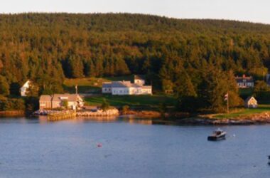 isle au haut seen from the water