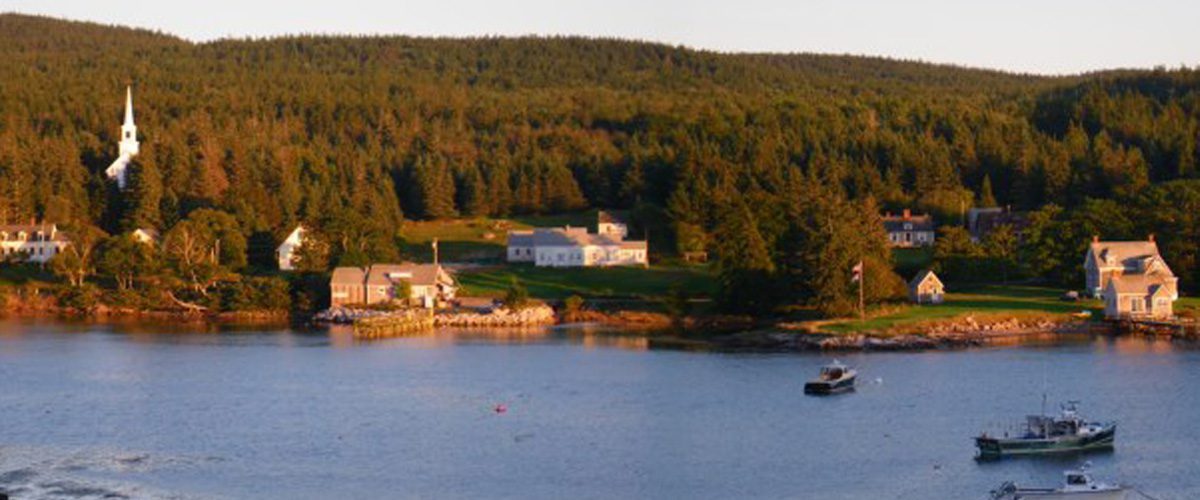 isle au haut seen from the water