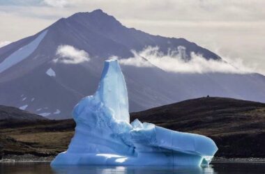 a glacier of ice