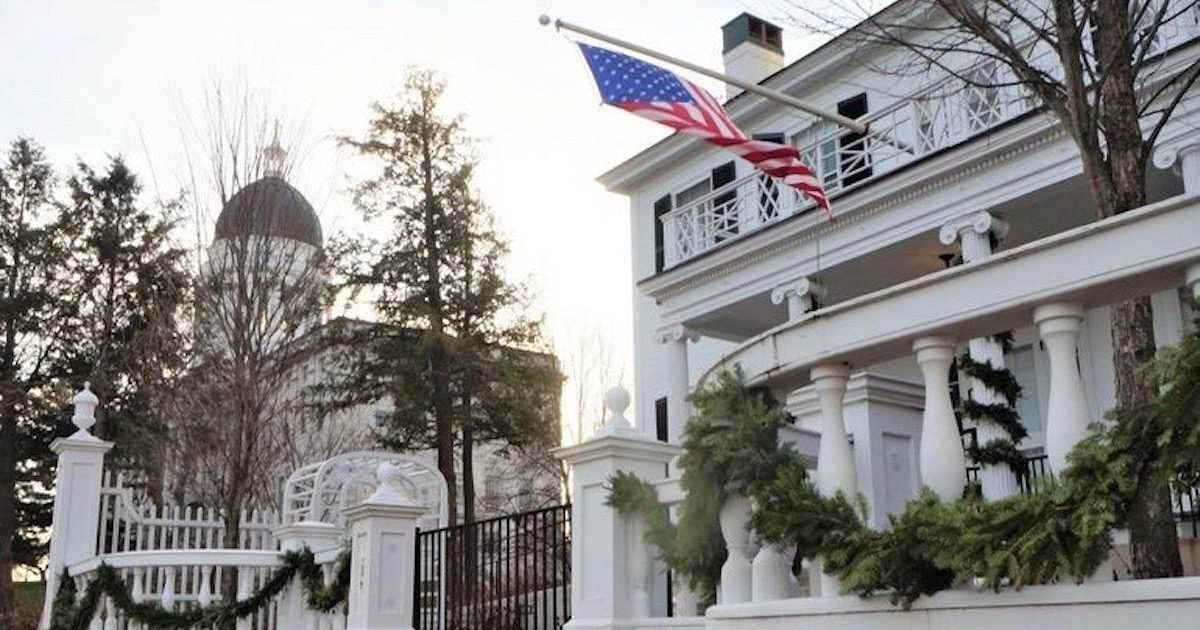 exteriors of the maine state house and the blaine house