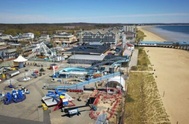 aerial photo of Old Orchard Beach