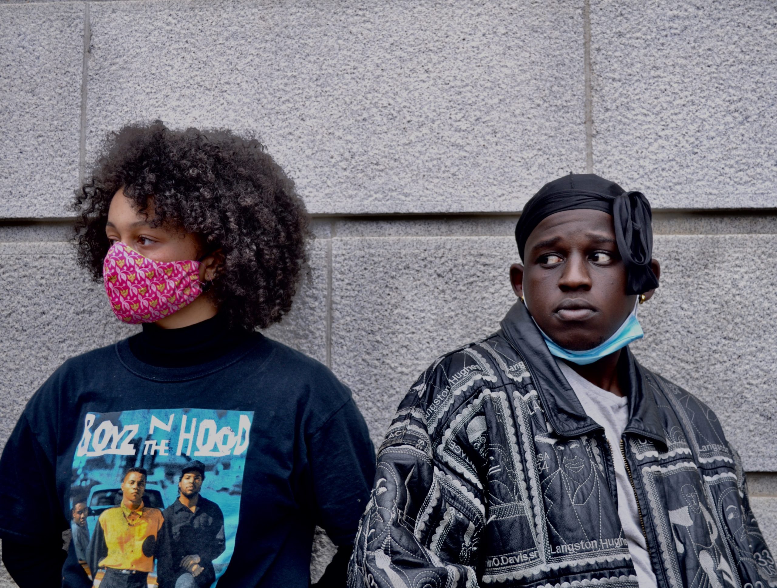 A group of people attend a black lives matter rally