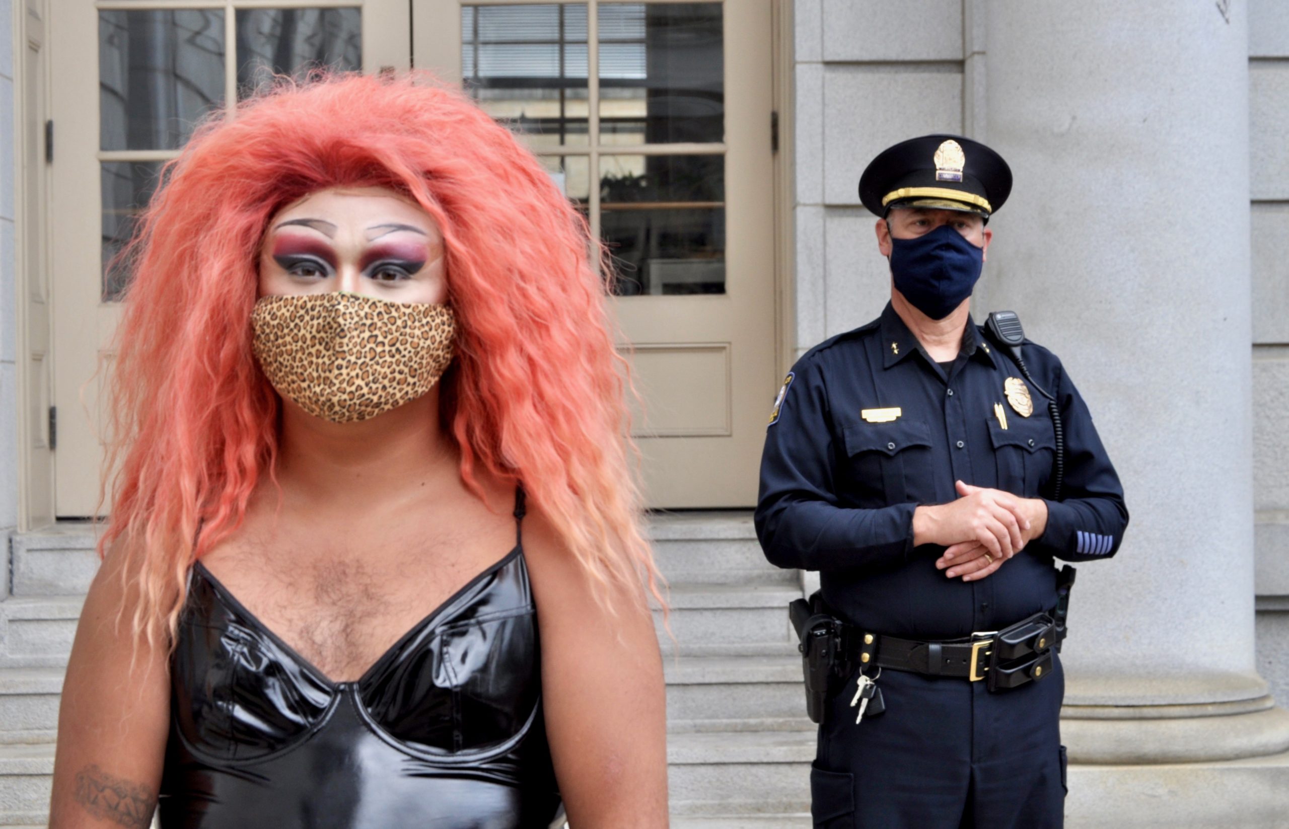 A group of people attend a black lives matter rally