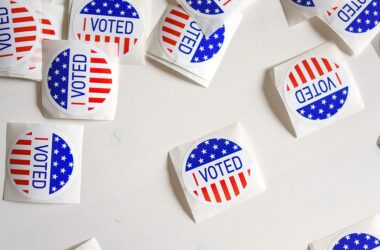 I voted stickers given out to voters on election day