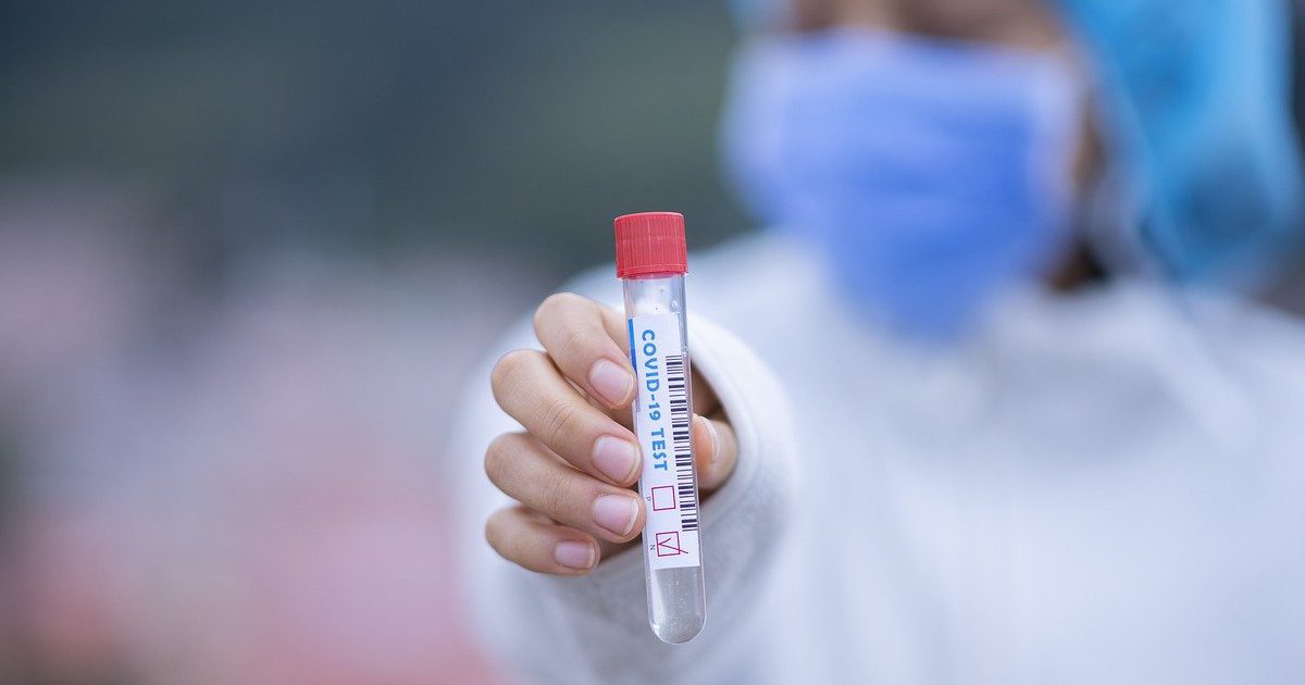 a COVID-19 test tube