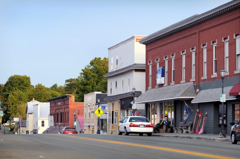 a look at main street in Madison, Maine