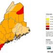 graphic detailing drought conditions across maine