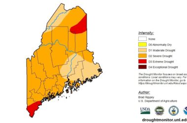 graphic detailing drought conditions across maine