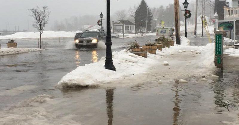Route 1 in Lincolnville flooded