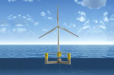 A rendering of the full-scale offshore wind machine.