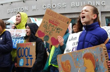 students protesting climate change