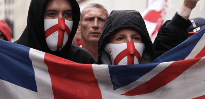 A stock image of individuals at a nationalism event