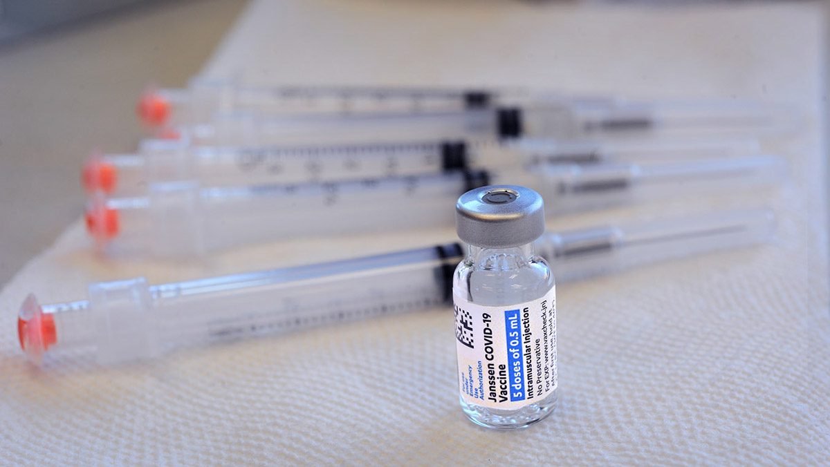 MaineHealth COVID-19 vaccine shots on table