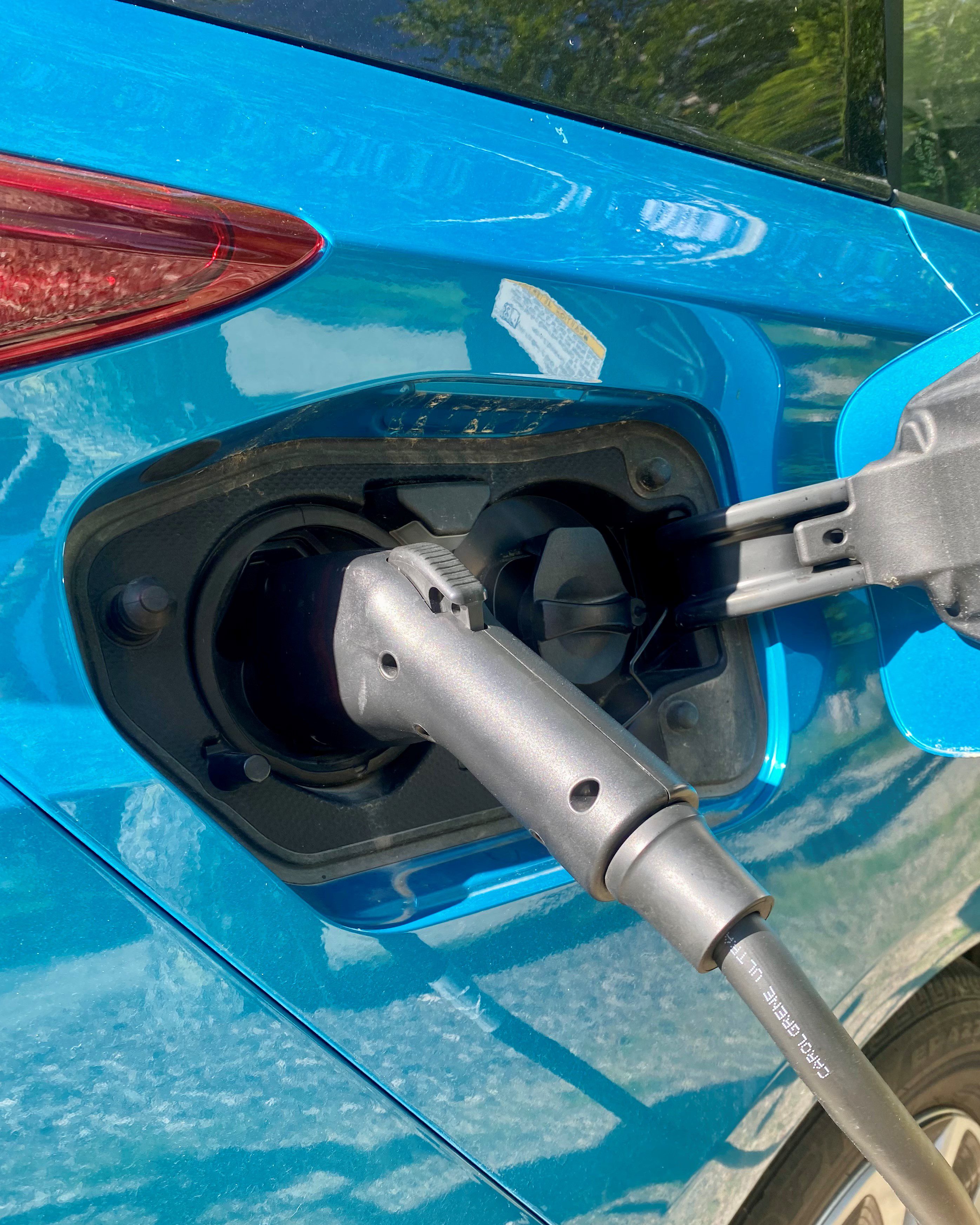 An electric vehicle charging