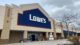 Exterior entrance to a Lowe's store