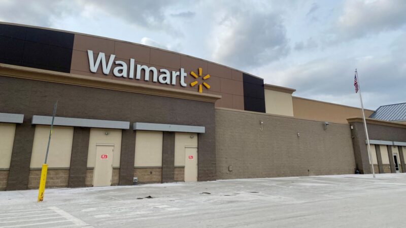 The exterior of a Walmart