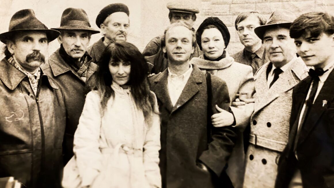A group photo featuring the piece's author, Alan Caron.