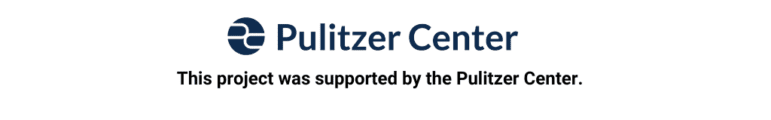 banner graphic that includes the Pulitzer Center logo and reads "This project was supported by the Pulitzer Center."