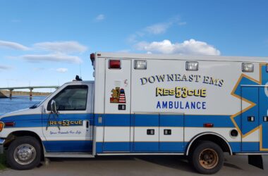 A photo of the Downeast EMS Ambulance