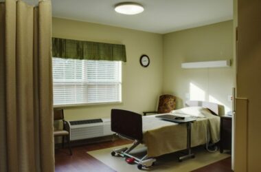 The interior of a room at an assisted living facility.