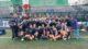 A group photo of the club women's rugby team at Colby College.