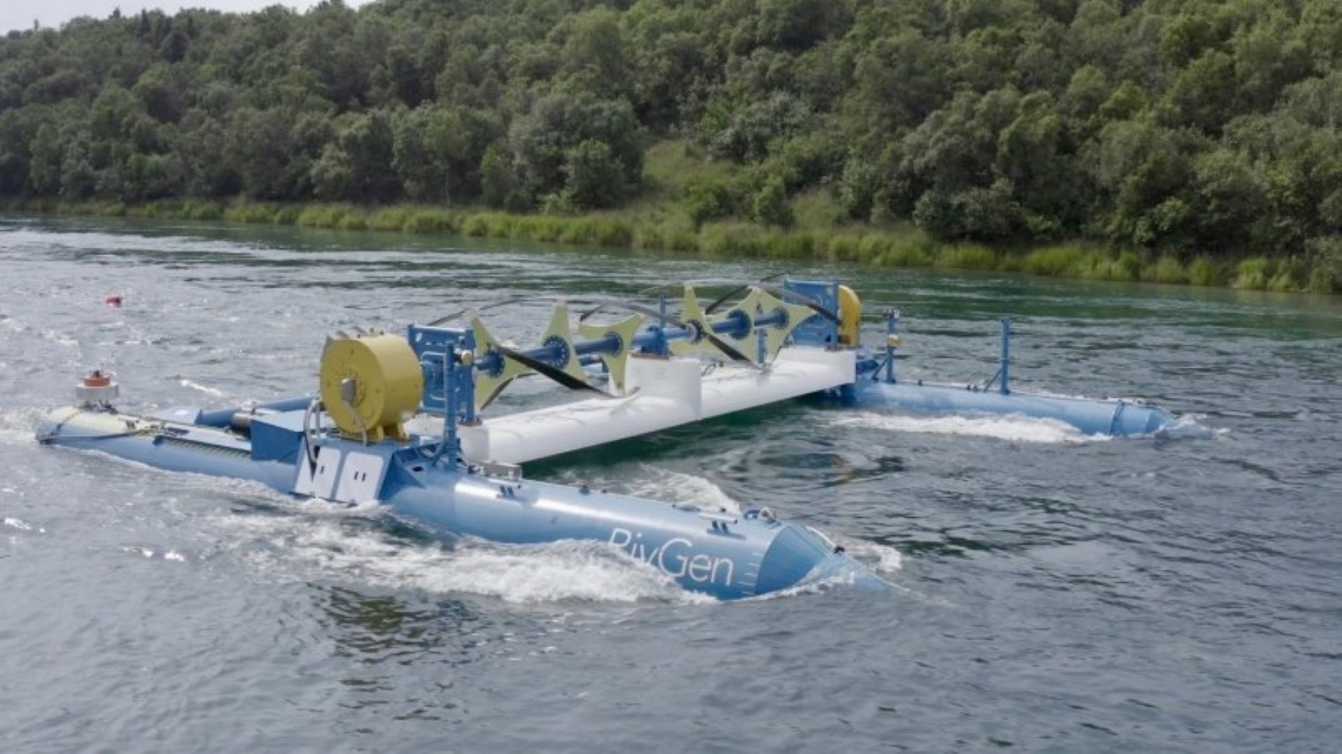 A tidal generating device that would serve as backup power for the city of Eastport