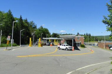 The border crossing between Maine and Canada in Vanceboro, Maine.