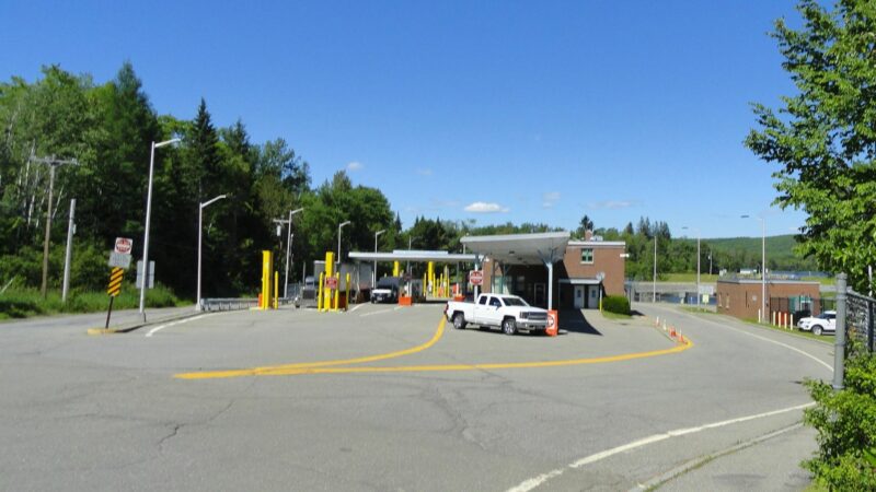 The border crossing between Maine and Canada in Vanceboro, Maine.